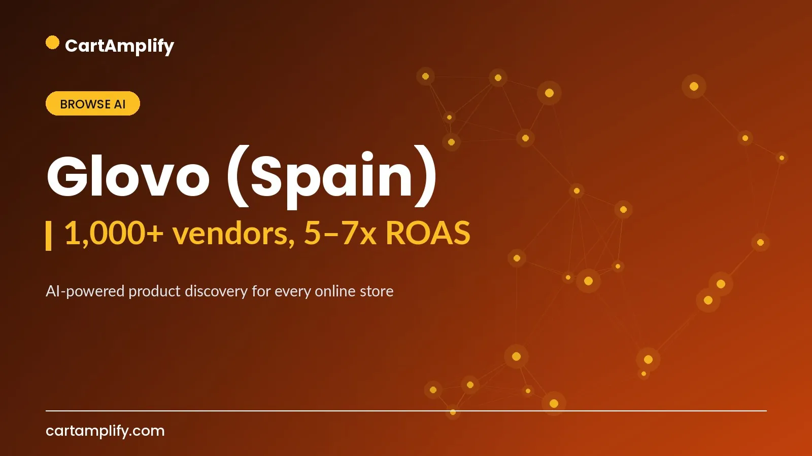 Glovo (Spain) — Browse AI case study cover for the CartAmplify blog
