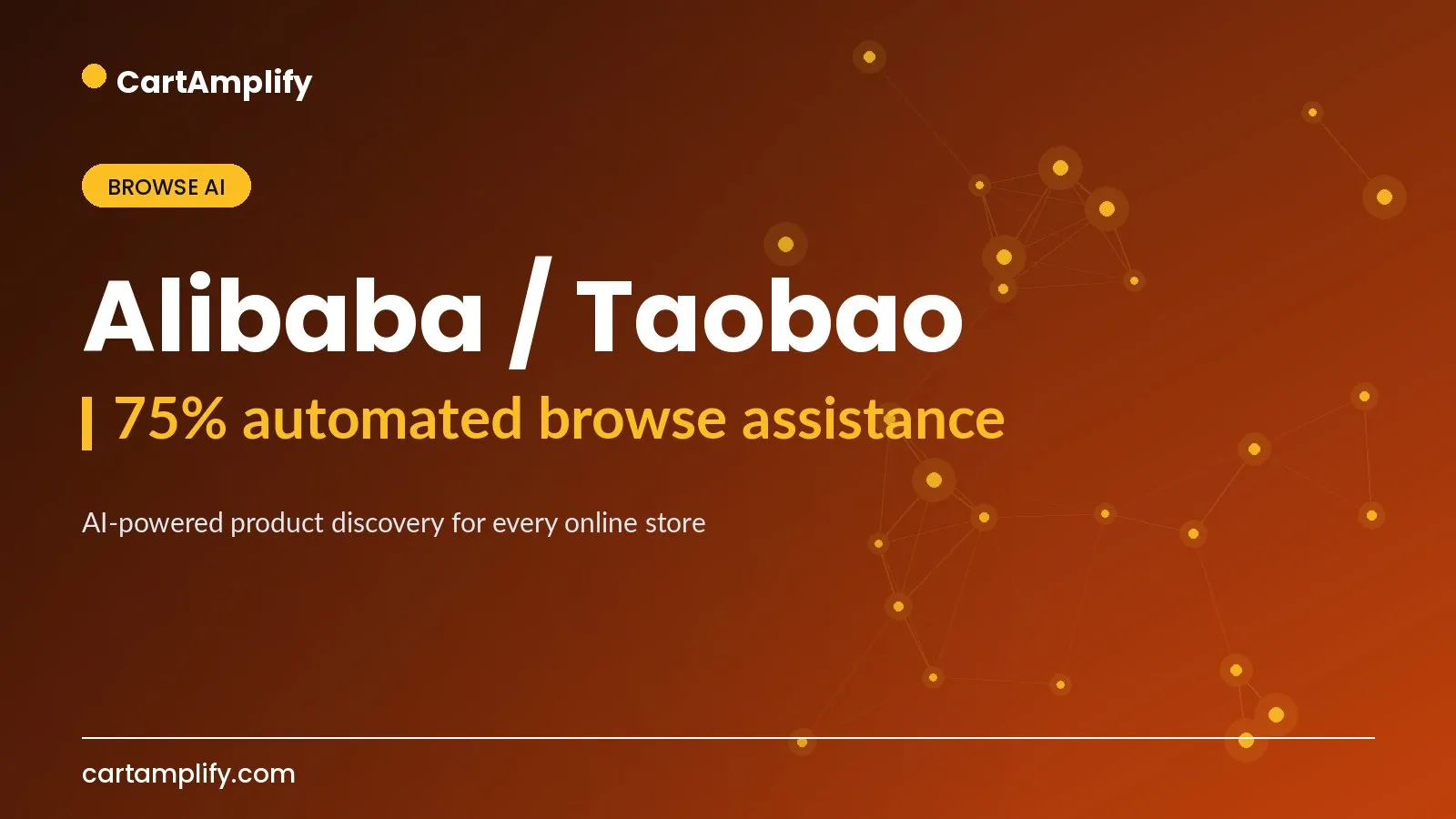 Alibaba / Taobao — Browse AI case study cover for the CartAmplify blog